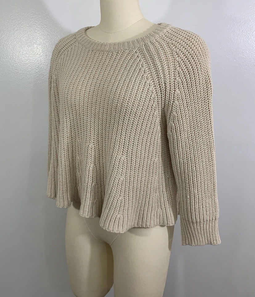 Suéter Madewell Crop Lino Grande  Foto 1 de 4