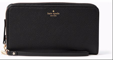 Kate Spade Brigitta Mulberry Street BLACK Leather Zip Wristlet Wallet