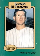 1987 Hygrade Baseball's All-Time Greats Whitey Ford New York Yankees #8B