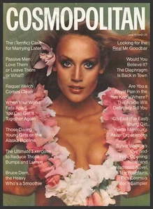 Cosmopolitan COVER ONLY Jerry Hall 1970s Magazine Cover 1976 - Picture 1 of 1