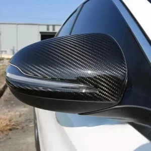 Conjuntos de tapa de cubierta de espejo retrovisor de fibra de carbono real para Mercedes-Benz W205 W253 W222 ` - Imagen 1 de 11