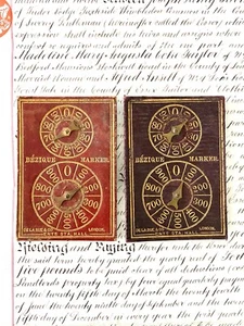 Zwei antike Bezique Spiel Marker De La Rue & Co London - Bild 1 von 14