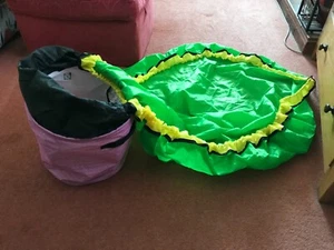 Livarno Lego Storage Basket With Play Mat Pink/Lime Green and Black - Picture 1 of 3