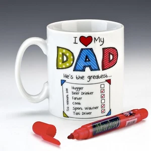 Tasse I Love My Dad Zecke weiß Becher Papas Geburtstag oder Vatertag besonderes Geschenk - Bild 1 von 5