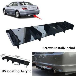 23x5" Fit For Acura RL 09-12 Rear Bumper Diffuser Shark Fin - Bild 1 von 11