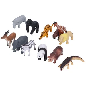 12 Pcs Animal Model Simulation Unique Jungle Animal Set Children's Toy - Picture 1 of 12