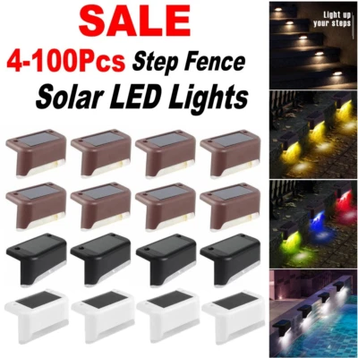 Outdoor Solar LED Deck Lights Garden Path Patio Pathway Stairs Step Fence Lamp - Image 1 of 4