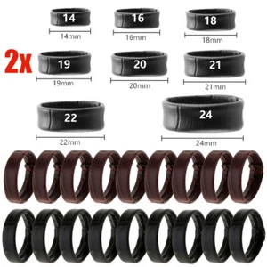 2pcs Replacement Leather Watch Strap Band Keeper Ring Hoop Loop Holder Retainer - Picture 1 of 14