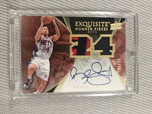 2007-08 EXQUISITE COLLECTION NUMBER PIECES AUTO PATCH RICHARD JEFFERSON /24 - Picture 1 of 2