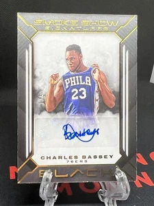 2021-2022 Panini Black Smoke Show Sig Charles Bassey RC 76ers Gold 1/5 #SS-CBA - Picture 1 of 2