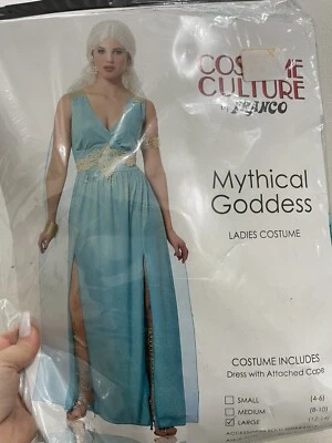 Disfraz de Diosa Deidad Halloween Vestido Azul Antiguo Talla L Foto 1 de 4