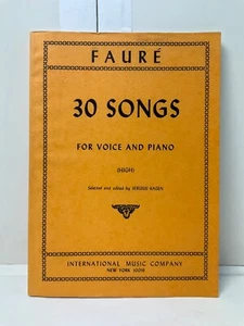 Faure 30 Songs for Voice and Piano Ed. by Sergius Kagen Lyrics Organ Sheet Music - Picture 1 of 6