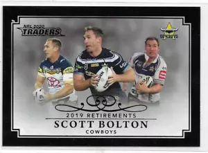 2020 Nrl Traders Case Card Parallel Retirement (RP06) Scott BOLTON Cowboys 24/37 - Picture 1 of 2