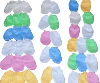 LA BORTINI Fäustlinge Kratzfäustlinge 1er 2er 3er Set Baby Handschuhe Erstlingshandschuhe