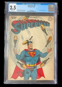 Superman #47 CGC 2.5 Jerry Siegel Wayne Boring Cover 1947 Golden Age Oof-White - Bild 1 von 5