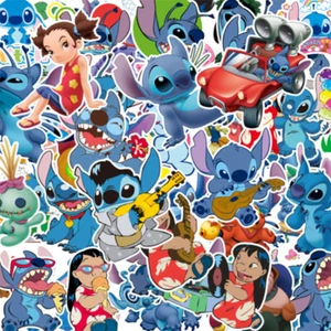 50pcs Stitch Kid Cartoon Laptop Waterproof Skate Phone xBox PS5 Vinyl Stickers - Picture 1 of 9