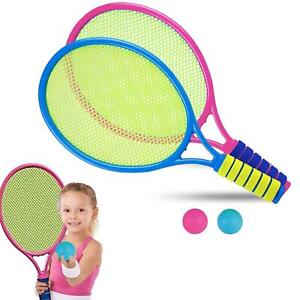   Kids Children Tennis Set 2 Balls 2 Rackets Indoor Outdoor Garden Play