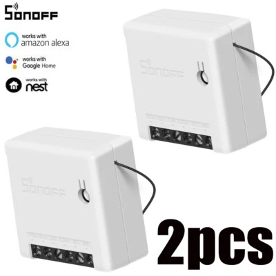 2x Sonoff MINI Smart Switch Wireless Light Switch Voice Control for Alexa Google - Image 1 of 4