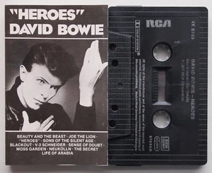 DAVID BOWIE - HEROES (RCA NK83857) EUROPE CASSETTE TAPE REISSUE BLACK - Picture 1 of 3