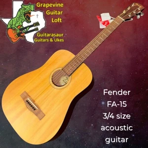 Fender FA-15 Chitarra acustica in nylon scala 3/4 - Naturale - Foto 1 di 1