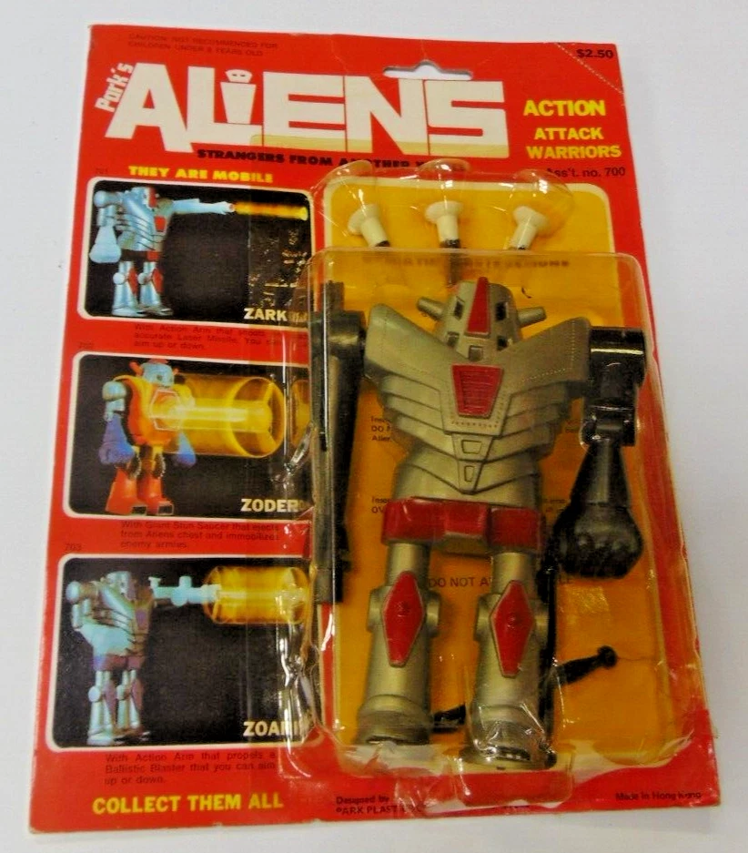 Vintage Park's ALIENS Action Attack Warriors Shogun Robot ZARK 70s NEW dmgd VHTF Foto 1 de 3