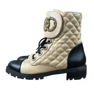 Botas Kellparker Mallory para mujer 8,5 color tostado acolchado panel botín al tobillo motociclista combate - Imagen 1 de 11