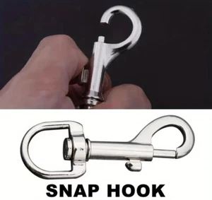 Heavy Duty Swivel Spring Bolt Snaps Hooks Buckle Eye Zinc Alloy Leash 330kg Load - Picture 1 of 20