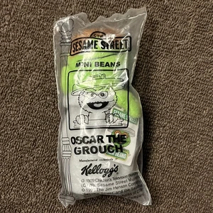 Sesame Street Kellogg’s Oscar The Grouch 1999 mini frijoles sellados - ENVÍO GRATUITO - Imagen 1 de 2