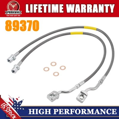 2 PCS Front Brake Lines 89370 For Chevy Silverado GMC Sierra 1500 2007-2019 NEW Foto 1 de 4