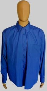 Marquis Button Down Dress Shirt 17 1/2 XL 35-36 Blue Long Sleeve - Picture 1 of 9