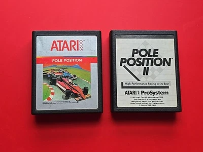 Pole Position 1 2 II Atari 2600 7800 Games Arcade Racing Vintage Cleaned Works - Image 1 of 4