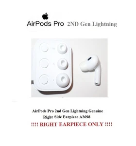 Écouteur côté droit Lightning Apple AirPods Pro 2e génération authentique !! UNIQUEMENT !! A2698 - Photo 1 sur 5