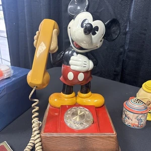 Vintage 1976 The Mickey Mouse Phone Landline Push Button Telephone Disney Tested - Picture 1 of 13