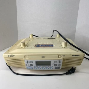 Sony ICF-CD533 Clock Radio AM FM CD Player Mega Bass Under Kitchen Cabinet - Picture 1 of 3