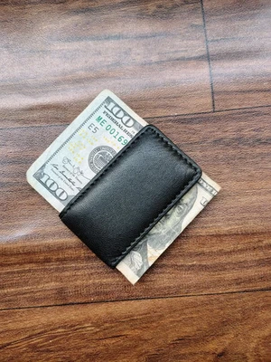 Genuine Leather Strong Magnetic Slim Pocket Money Clip Holder USA Seller - Image 1 of 4