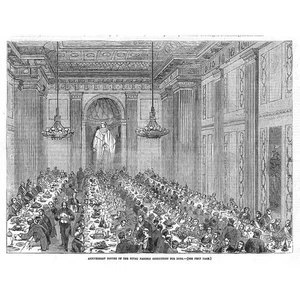 Anniversary Dinner of the Royal Masonic Institute for Boys - Antique Print 1856 - Picture 1 of 1