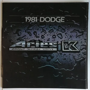 Dodge Aries k 1981 folleto original a todo color vintage 323 - Imagen 1 de 1