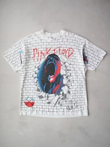 Vintage 80s 90s Pink Floyd The Wall T-Shirt Rare USA Made All Over Print Size XL - Picture 1 of 8
