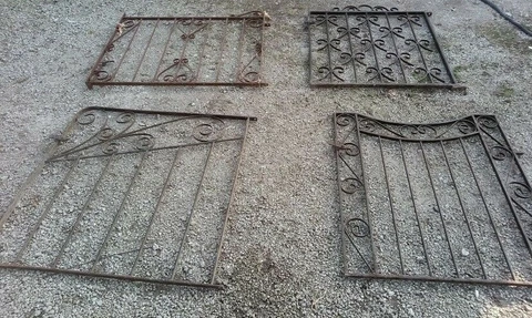 Reclaimed Vintage Antique cast iron garden gates heavy strong will ship Cover