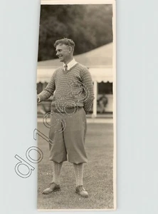 Retrato de golf vintage de Jack Kennedy con atuendo elegante foto de prensa original de 1929 - Imagen 1 de 2