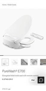 Kohler C3-430 K-27142-CR-0 - Reinigungsbidet Sitze Zubehör - Bild 1 von 4