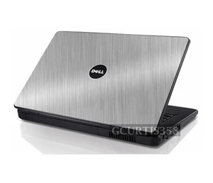 BRUSHED ALUMINUM Vinyl Lid Skin Cover fits Dell Inspiron 1525 1526 Laptop - Picture 1 of 1