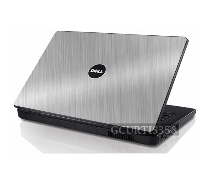 BRUSHED ALUMINUM Vinyl Lid Skin Cover fits Dell Inspiron 1525 1526 Laptop - Image 1 of 1