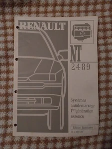 Manuel NT 2489 A systemes Antidemarrage TIR Generation 1 Renault Trafic Essence - Picture 1 of 4