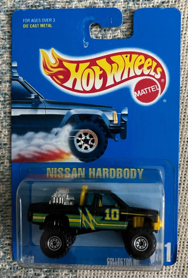 1991 Hot Wheels Blue Card #131 Nissan Hardbody 4x4 Pickup Truck