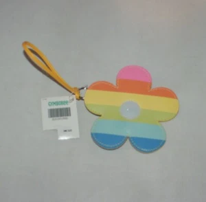 Gymboree VNTG Girls Rainbow Flower Zip Change Purse Wallet Wristlet NEW - Picture 1 of 2