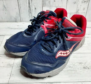 Boys Saucony (SY59671) Cohesion 10 LTT Running Shoes Blue Red Sz US 6.5 NICE!! - Picture 1 of 10