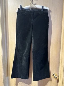 Womens Express Editor Black Velvet Boot Cut Pants Size 4 - Picture 1 of 8