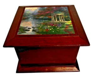 Thomas Kinkaid Avon Garden of Prayer Wooden Jewelry Box 2003 - Picture 1 of 10