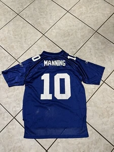 Reebok On Field Eli Manning NFL New York Giants Jersey #10 Youth L (14-16) Blue - Picture 1 of 3